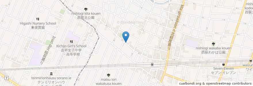 Mapa de ubicacion de かきぞえ食堂 en Japon, Tokyo, 杉並区.