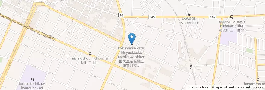 Mapa de ubicacion de Neighbors Brunch en اليابان, 東京都, 立川市.