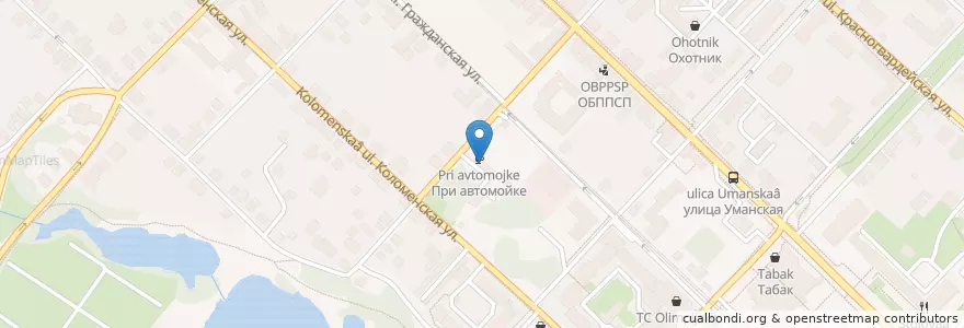 Mapa de ubicacion de Автомоечный комплекс en روسيا, Центральный Федеральный Округ, محافظة موسكو, Коломенский Городской Округ.
