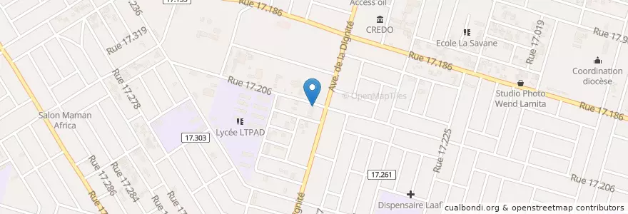 Mapa de ubicacion de Airtel Money en 부르키나파소, Centre, Kadiogo, 와가두구.