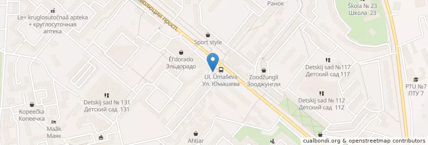 Mapa de ubicacion de Тонус+ en Rusland, Zuidelijk Federaal District, Sebastopol, Севастополь, Гагаринский Район, Гагаринский Округ.