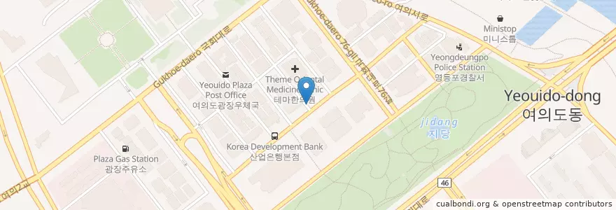 Mapa de ubicacion de Bonappettit en كوريا الجنوبية, سول, 영등포구, 여의동.