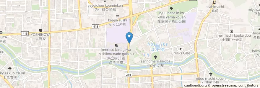 Mapa de ubicacion de 駐車場入出ゲート en ژاپن, 静岡県, 掛川市.