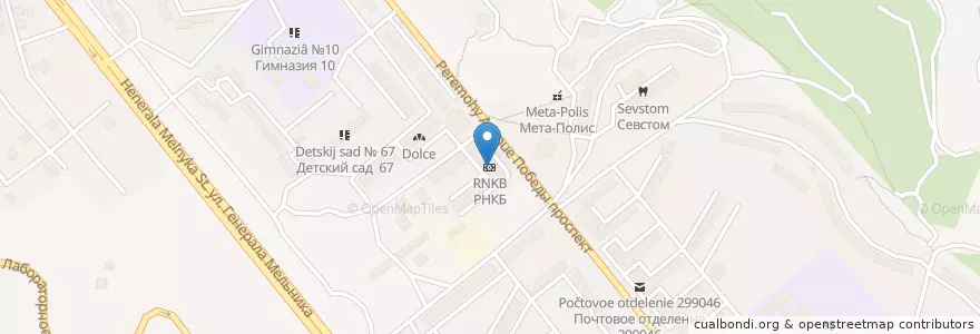 Mapa de ubicacion de РНКБ № 124 en Russie, District Fédéral Du Sud, Sébastopol, Севастополь, Нахимовский Район, Нахимовский Округ.