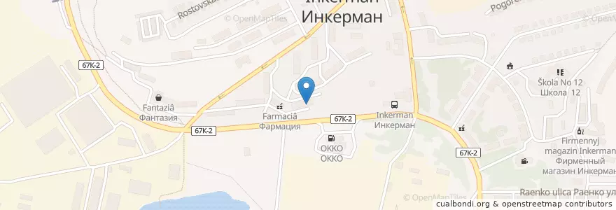 Mapa de ubicacion de АВК en Rusland, Zuidelijk Federaal District, Sebastopol, Севастополь, Балаклавский Район, Инкерман.