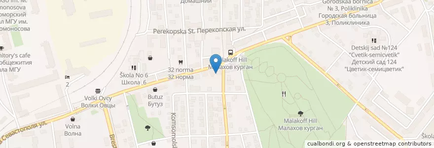 Mapa de ubicacion de РНКБ № 5 en Rússia, Distrito Federal Do Sul, Sebastopol, Севастополь, Нахимовский Район, Нахимовский Округ.