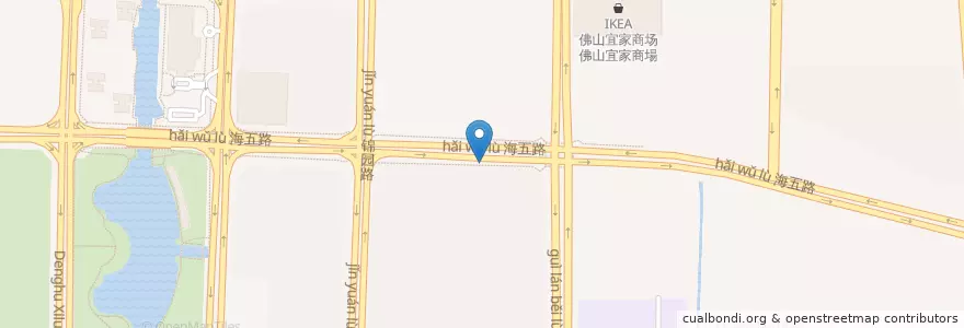 Mapa de ubicacion de 公共自行车 en 중국, 광둥성, 佛山市, 南海区.