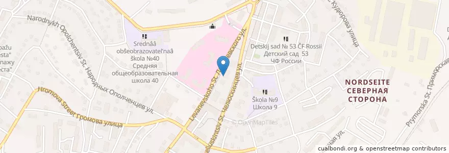 Mapa de ubicacion de Бион en Russie, District Fédéral Du Sud, Sébastopol, Севастополь, Нахимовский Район, Нахимовский Округ.