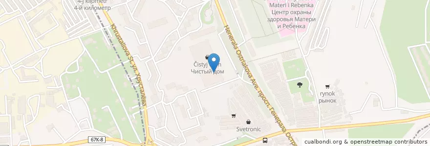 Mapa de ubicacion de Крайинвестбанк en Rússia, Distrito Federal Do Sul, Sebastopol, Севастополь, Ленинский Район, Ленинский Округ.