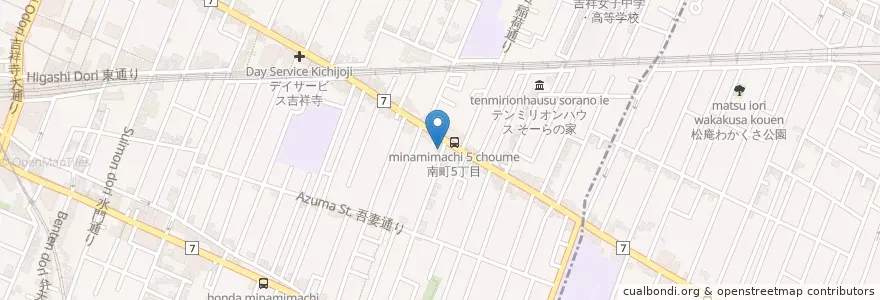 Mapa de ubicacion de 吉祥寺矯正歯科 en Giappone, Tokyo, 杉並区, 武蔵野市.