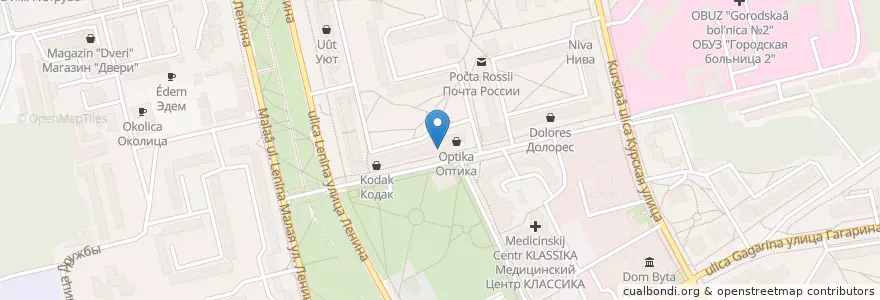 Mapa de ubicacion de Аптека en Rusland, Centraal Federaal District, Oblast Koersk, Городской Округ Железногорск.