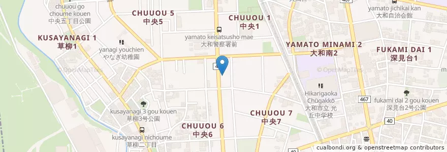 Mapa de ubicacion de おおだち歯科 en 일본, 가나가와현, 大和市.
