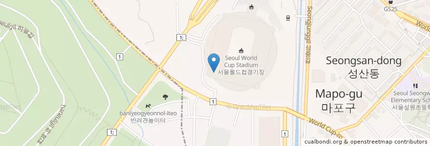 Mapa de ubicacion de Sushi & Roll en Республика Корея, Сеул, 마포구, 상암동, 성산2동.