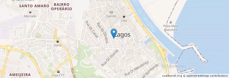 Mapa de ubicacion de Restaurante Dos Artistos en 葡萄牙, Algarve, Algarve, Faro, Lagos, São Gonçalo De Lagos.