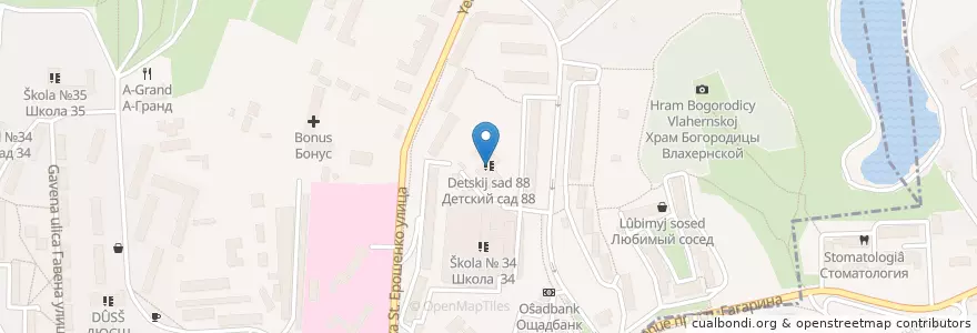 Mapa de ubicacion de Детский сад 88 en Rusia, Южный Федеральный Округ, Севастополь, Севастополь, Гагаринский Район, Гагаринский Округ.