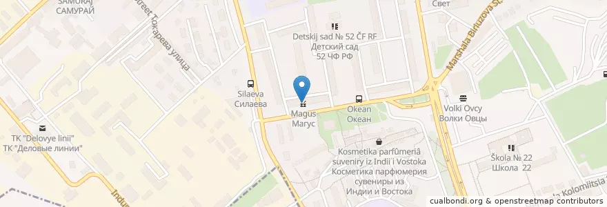 Mapa de ubicacion de Магус en Rússia, Distrito Federal Do Sul, Sebastopol, Севастополь, Ленинский Район, Ленинский Округ.