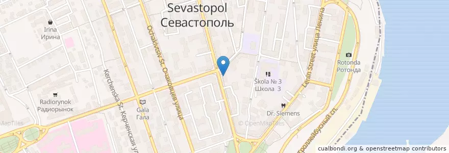 Mapa de ubicacion de Инжир en Rússia, Distrito Federal Do Sul, Sebastopol, Севастополь, Ленинский Район, Ленинский Округ.