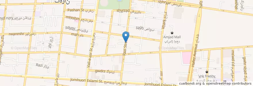 Mapa de ubicacion de کافه سوفیا en إیران, طهران, مقاطعة طهران, طهران, بخش مرکزی شهرستان تهران.