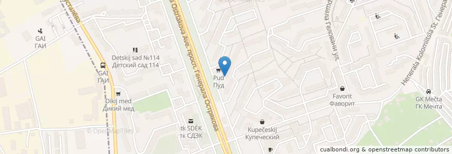 Mapa de ubicacion de АВК en Rússia, Distrito Federal Do Sul, Sebastopol, Севастополь, Ленинский Район, Ленинский Округ.