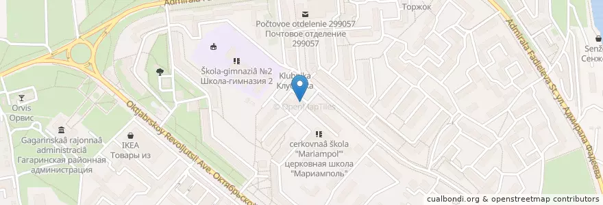 Mapa de ubicacion de Виват en Russie, District Fédéral Du Sud, Sébastopol, Севастополь, Гагаринский Район, Гагаринский Округ.