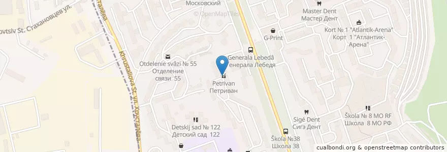 Mapa de ubicacion de Петриван en Rusia, Южный Федеральный Округ, Севастополь, Севастополь, Ленинский Район, Ленинский Округ.