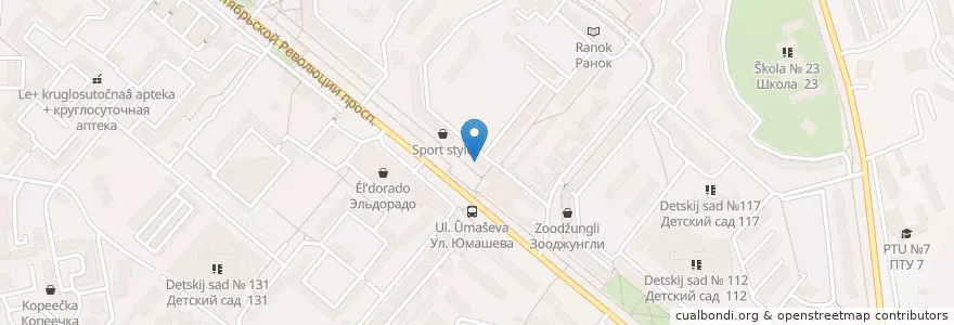 Mapa de ubicacion de Лотос en Rusland, Zuidelijk Federaal District, Sebastopol, Севастополь, Гагаринский Район, Гагаринский Округ.
