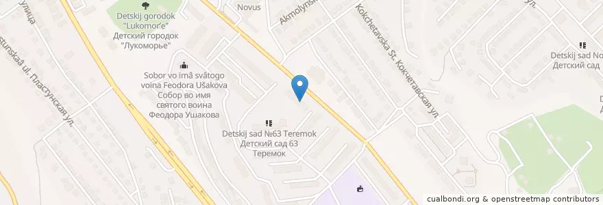 Mapa de ubicacion de Тэко en Russie, District Fédéral Du Sud, Sébastopol, Севастополь, Нахимовский Район, Нахимовский Округ.