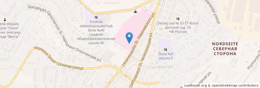 Mapa de ubicacion de Мета-Полис en روسيا, منطقة فيدرالية جنوبية, Севастополь, Севастополь, Нахимовский Район, Нахимовский Округ.