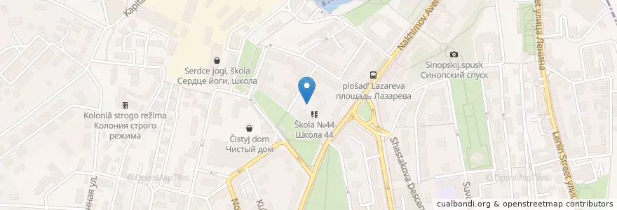 Mapa de ubicacion de Тонус+ en Rússia, Distrito Federal Do Sul, Sebastopol, Севастополь, Ленинский Район, Ленинский Округ.