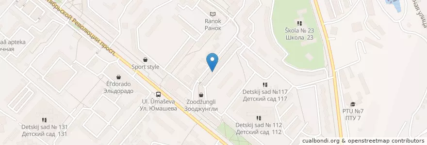 Mapa de ubicacion de Магус en Rusia, Южный Федеральный Округ, Sebastopol, Севастополь, Гагаринский Район, Гагаринский Округ.