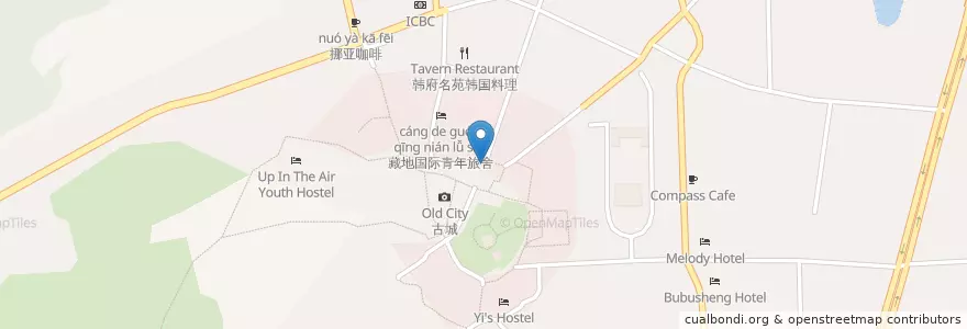 Mapa de ubicacion de The Olive Bistro en China, Yunnan, 迪庆藏族自治州, 香格里拉市, 建塘镇.