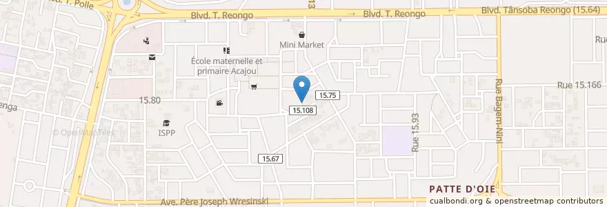 Mapa de ubicacion de Témoins de Jéhovah en Буркина-Фасо, Центральная Область, Кадиого, Уагадугу.