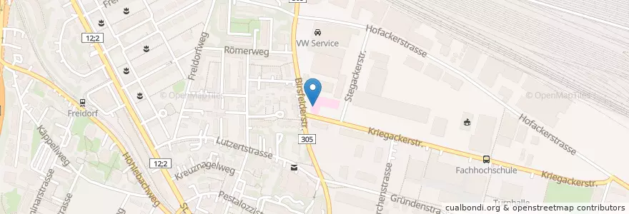 Mapa de ubicacion de Praxisklinik Rennbahn AG en Svizzera, Basilea Campagna, Bezirk Arlesheim, Muttenz.