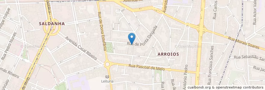 Mapa de ubicacion de Tasquinha dos Grelhados en Portugal, Área Metropolitana De Lisboa, Lissabon, Grande Lisboa, Lissabon, Arroios.