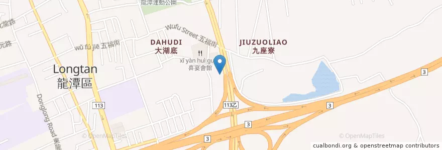 Mapa de ubicacion de 豬腳飯 en 臺灣, 桃園市, 龍潭區.