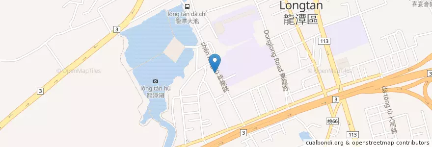 Mapa de ubicacion de 第一家麵食館 en تايوان, تاو يوان, 龍潭區.