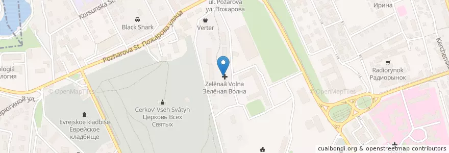 Mapa de ubicacion de Зелёная Волна en Russie, District Fédéral Du Sud, Sébastopol, Севастополь, Ленинский Район, Ленинский Округ.