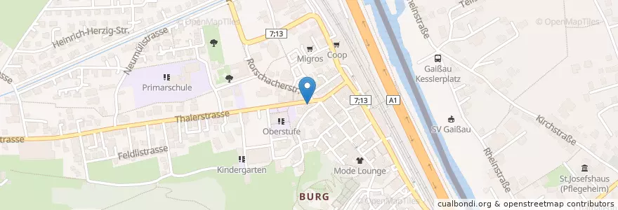 Mapa de ubicacion de Ristorante Caprese en Suíça, Sankt Gallen, Wahlkreis Rheintal, Rheineck.