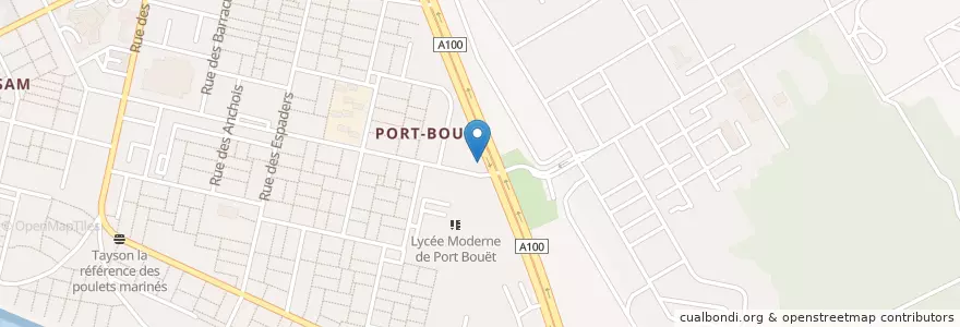 Mapa de ubicacion de Pharmacie balnéaire en Ivory Coast, Abidjan, Port-Bouët.
