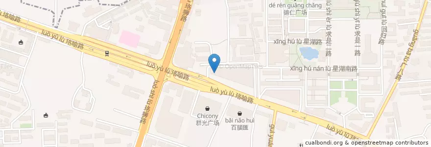 Mapa de ubicacion de 哈根达斯 en الصين, خوبي, ووهان, 洪山区, 珞南街道.