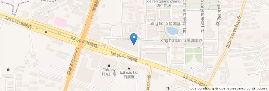 Mapa de ubicacion de 博纳国际影城 en Chine, Hubei, Wuhan, District De Hongshan, 珞南街道.