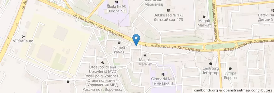 Mapa de ubicacion de Робин Сдобин en Russie, District Fédéral Central, Oblast De Voronej, Городской Округ Воронеж.