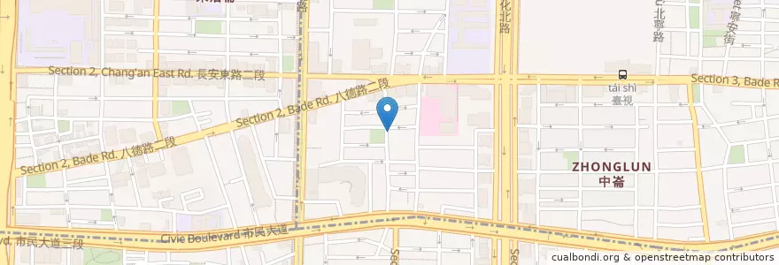 Mapa de ubicacion de 瞞著爹 食堂 en 臺灣, 新北市, 臺北市, 松山區.