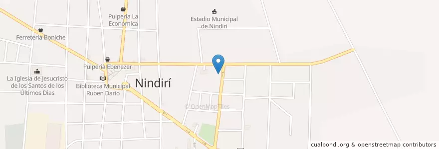 Mapa de ubicacion de Helados en Nikaragua, Masaya, Nindirí (Municipio).