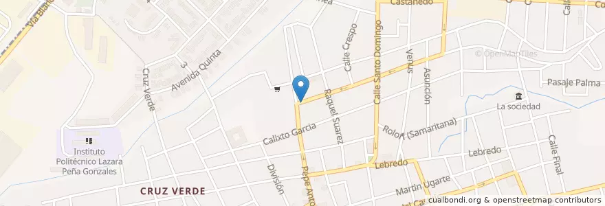 Mapa de ubicacion de Laura en 古巴, La Habana, Guanabacoa.