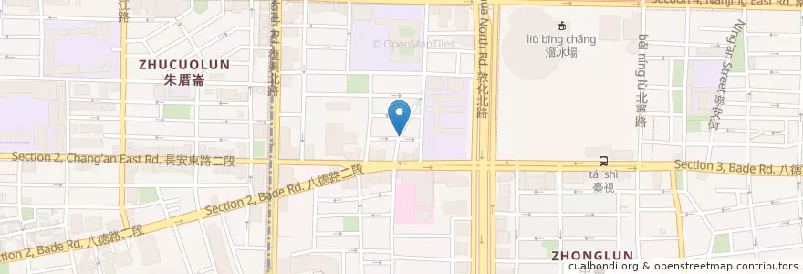 Mapa de ubicacion de 璐緹咖啡 en تايوان, تايبيه الجديدة, تايبيه, 松山區.