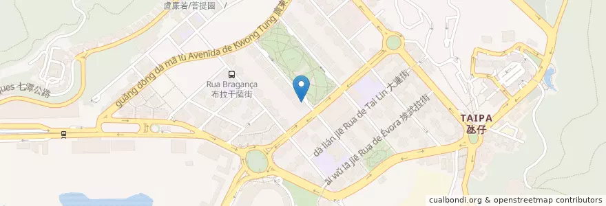 Mapa de ubicacion de Il cafe en China, Guangdong, Makau, 氹仔 Taipa, 珠海市, 嘉模堂區 Nossa Senhora Do Carmo, 路環 Coloane, 香洲区, 聖方濟各堂區.