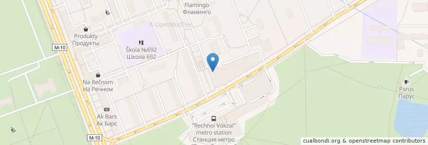Mapa de ubicacion de Кружка en 러시아, Центральный Федеральный Округ, Москва, Северный Административный Округ, Район Левобережный.