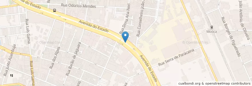 Mapa de ubicacion de Estação Ana Neri en ブラジル, 南東部地域, サンパウロ, Região Geográfica Intermediária De São Paulo, Região Metropolitana De São Paulo, Região Imediata De São Paulo, サンパウロ.