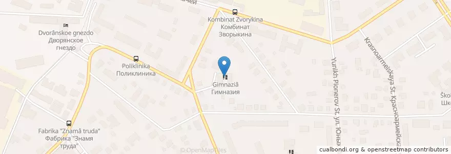 Mapa de ubicacion de Гимназия en Russland, Föderationskreis Zentralrussland, Oblast Kostroma, Костромской Район, Городской Округ Кострома.